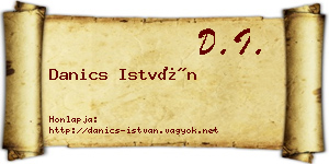 Danics István névjegykártya