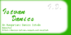 istvan danics business card